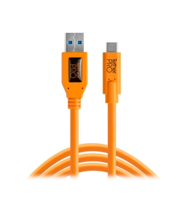 TETHER TOOLS USB TO USBC ORANGE CABLE 4.6M (STRAIGHT CONNECTOR)