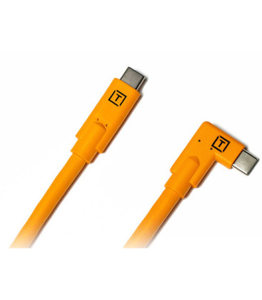 TETHER TOOLS USBC TO USBC ORANGE CABLE 4.6M (RIGHT ANGLE CONNECTOR)